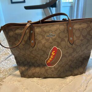 Coach Tote Bag NY Series Hot Dog Branding